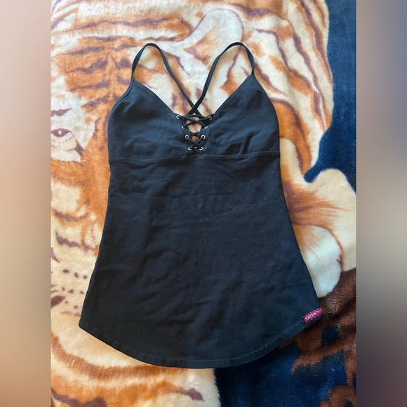 Hard Tail Yoga Top - Corset Crossback Tank - Picture 2 of 3